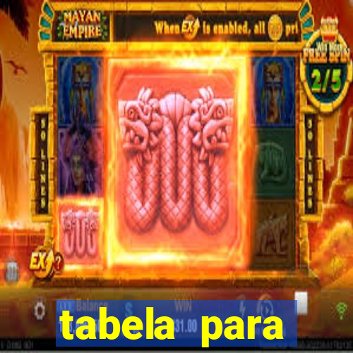 tabela para misturar cores